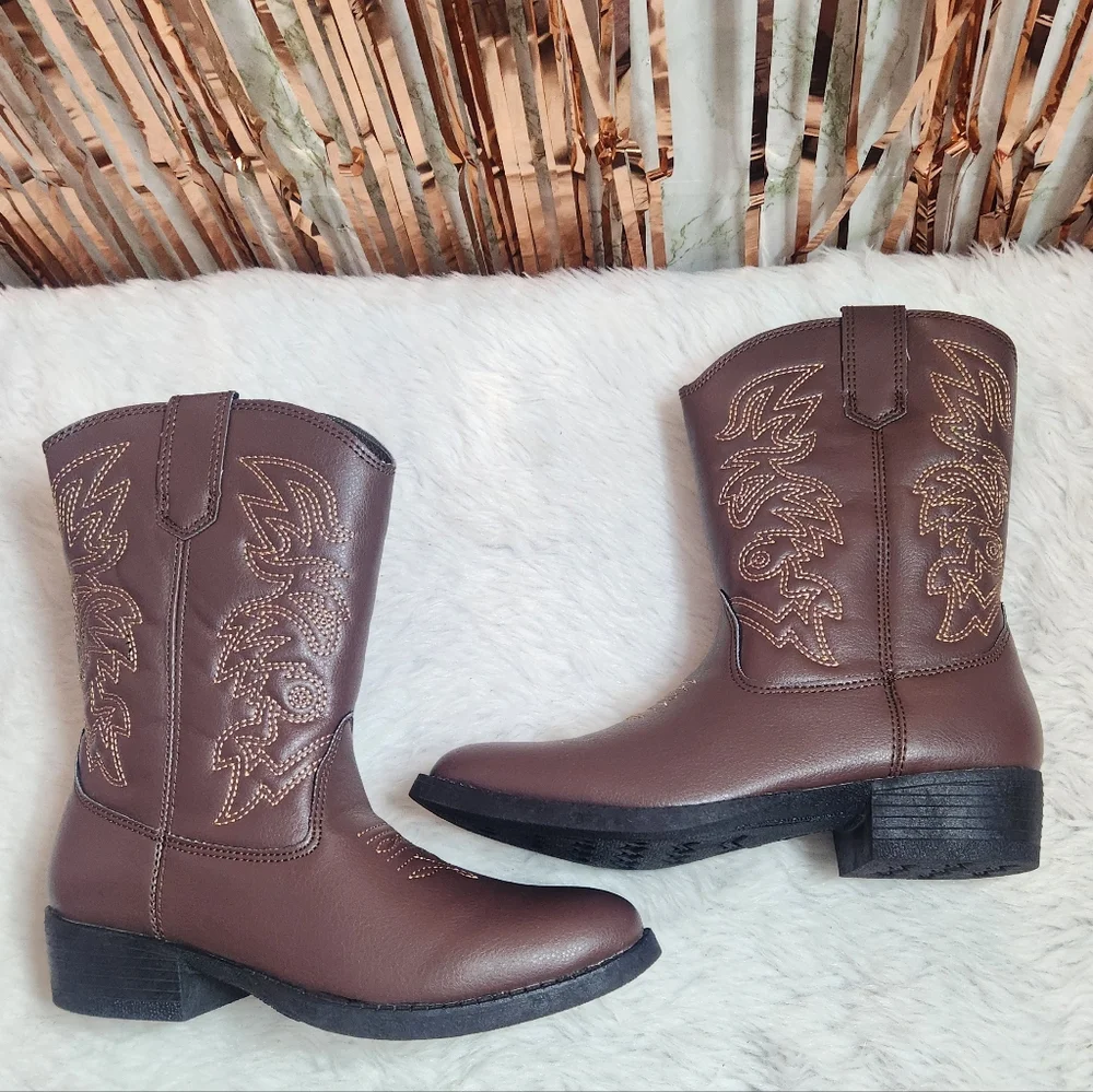 DEER STAGS RANCH Imitation Leather Western Boots
